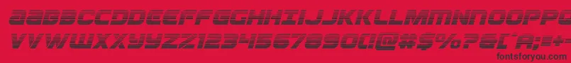 Ozdagradital Font – Black Fonts on Red Background