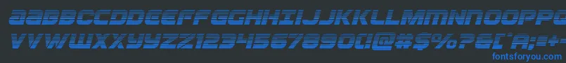 Ozdagradital Font – Blue Fonts on Black Background