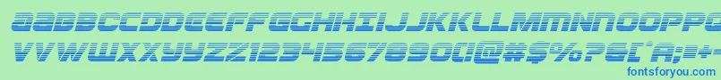 Ozdagradital Font – Blue Fonts on Green Background