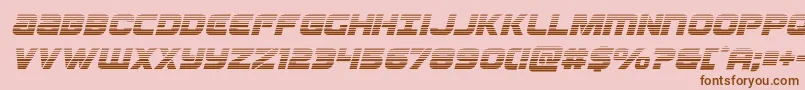 Ozdagradital Font – Brown Fonts on Pink Background