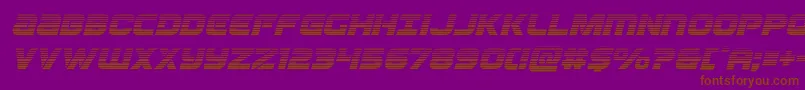 Ozdagradital Font – Brown Fonts on Purple Background