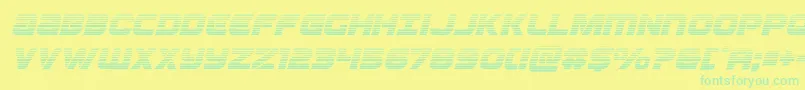 Ozdagradital Font – Green Fonts on Yellow Background