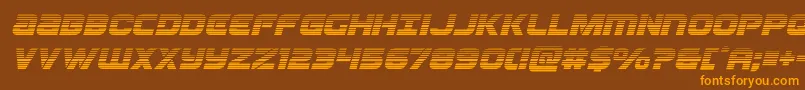 Ozdagradital Font – Orange Fonts on Brown Background