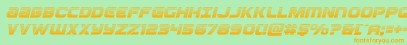 Ozdagradital Font – Orange Fonts on Green Background