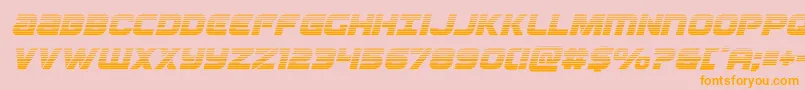 Ozdagradital Font – Orange Fonts on Pink Background
