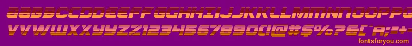 Ozdagradital Font – Orange Fonts on Purple Background