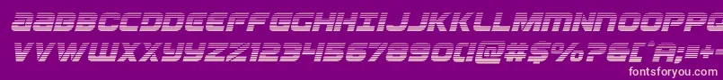 Ozdagradital Font – Pink Fonts on Purple Background