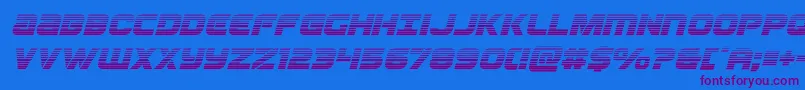 Ozdagradital Font – Purple Fonts on Blue Background