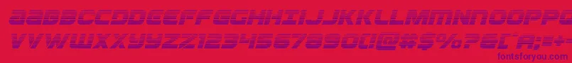 Ozdagradital Font – Purple Fonts on Red Background