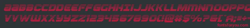 フォントOzdagradital – 黒い背景に赤い文字