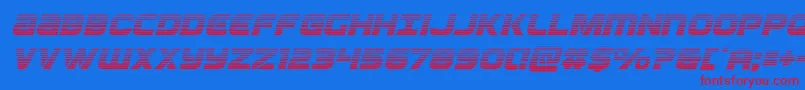 Ozdagradital Font – Red Fonts on Blue Background