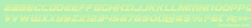 Ozdagradital Font – Yellow Fonts on Green Background