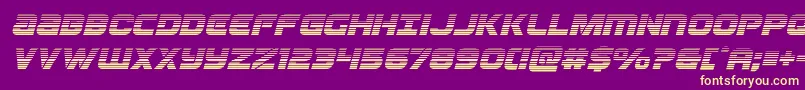 Ozdagradital Font – Yellow Fonts on Purple Background