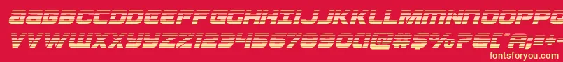 Ozdagradital Font – Yellow Fonts on Red Background