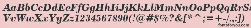 Century731BoldItalicBt Font – Black Fonts on Pink Background