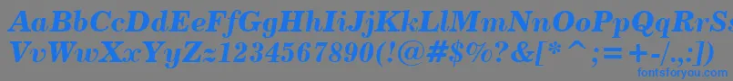 Century731BoldItalicBt Font – Blue Fonts on Gray Background