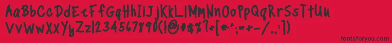 TippytoesXTraBold Font – Black Fonts on Red Background