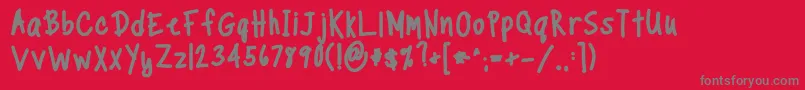 TippytoesXTraBold Font – Gray Fonts on Red Background