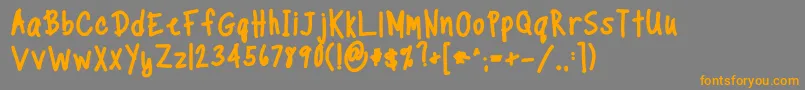 TippytoesXTraBold Font – Orange Fonts on Gray Background