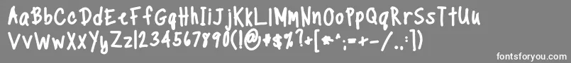 TippytoesXTraBold Font – White Fonts on Gray Background