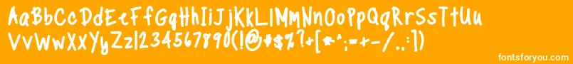 TippytoesXTraBold Font – White Fonts on Orange Background