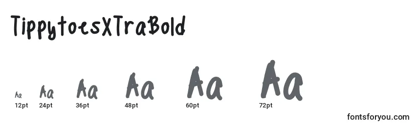 TippytoesXTraBold Font Sizes