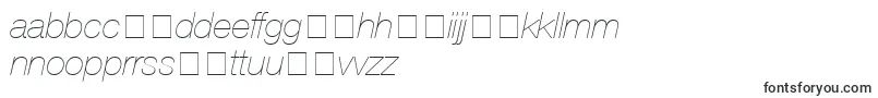 Fonte ContextRepriseLightSsiExtraLightItalic – fontes em esperanto