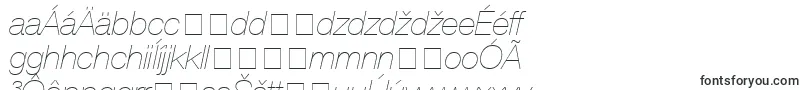 Czcionka ContextRepriseLightSsiExtraLightItalic – słowackie czcionki