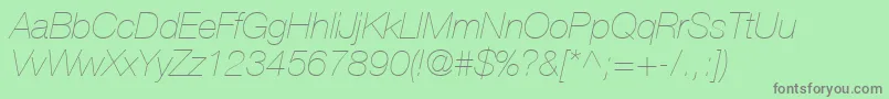 fuente ContextRepriseLightSsiExtraLightItalic – Fuentes Grises Sobre Fondo Verde