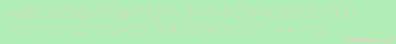 ContextRepriseLightSsiExtraLightItalic Font – Pink Fonts on Green Background