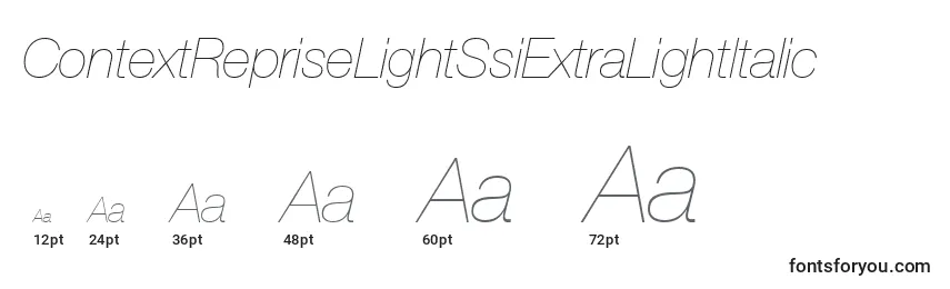 ContextRepriseLightSsiExtraLightItalic Font Sizes