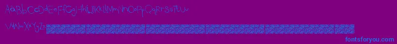 Snorkelwhisp-Schriftart – Blaue Schriften auf violettem Hintergrund