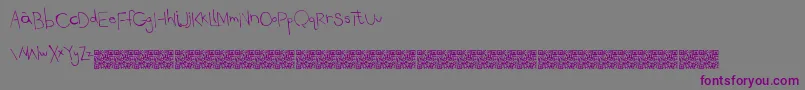 Snorkelwhisp-Schriftart – Violette Schriften auf grauem Hintergrund