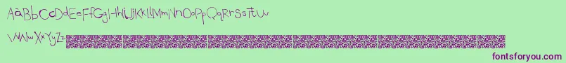 Snorkelwhisp Font – Purple Fonts on Green Background