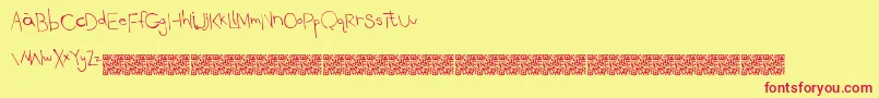 Snorkelwhisp Font – Red Fonts on Yellow Background