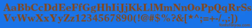 TimeseuropaltstdBold Font – Brown Fonts on Blue Background