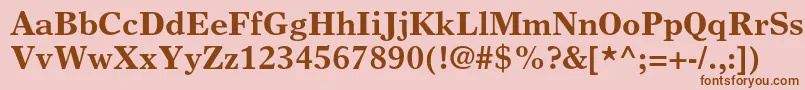 TimeseuropaltstdBold Font – Brown Fonts on Pink Background