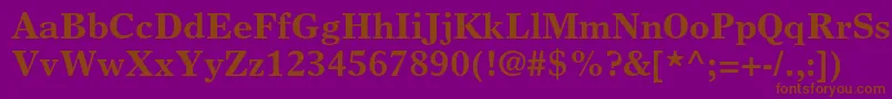 TimeseuropaltstdBold Font – Brown Fonts on Purple Background