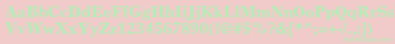 TimeseuropaltstdBold Font – Green Fonts on Pink Background