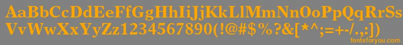 TimeseuropaltstdBold Font – Orange Fonts on Gray Background