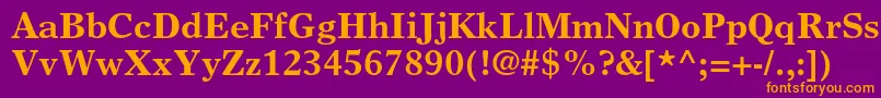 TimeseuropaltstdBold Font – Orange Fonts on Purple Background