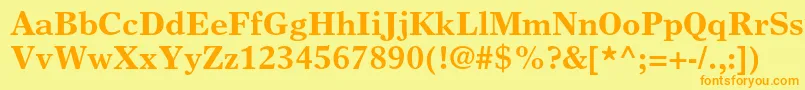 TimeseuropaltstdBold Font – Orange Fonts on Yellow Background