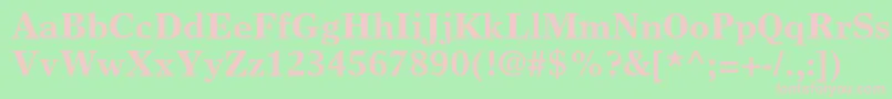 TimeseuropaltstdBold Font – Pink Fonts on Green Background