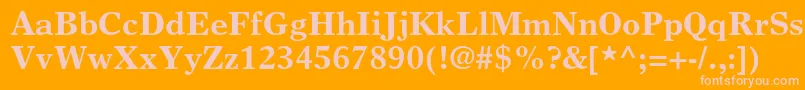 TimeseuropaltstdBold Font – Pink Fonts on Orange Background