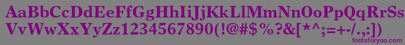 TimeseuropaltstdBold Font – Purple Fonts on Gray Background