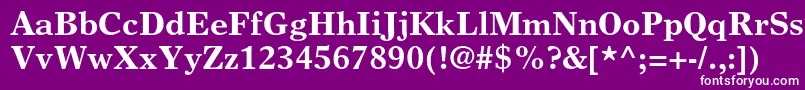 フォントTimeseuropaltstdBold – 紫の背景に白い文字