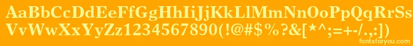 TimeseuropaltstdBold Font – Yellow Fonts on Orange Background