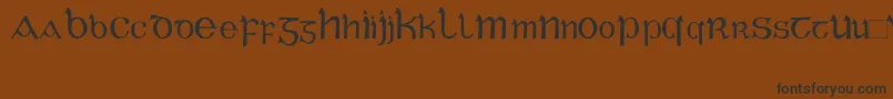 CelticGaeligeRegular Font – Black Fonts on Brown Background
