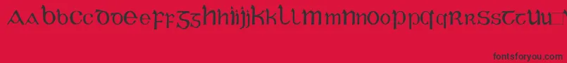 CelticGaeligeRegular Font – Black Fonts on Red Background