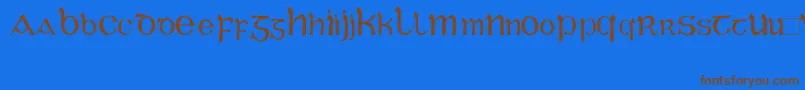 CelticGaeligeRegular Font – Brown Fonts on Blue Background